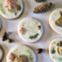 Personalised Hand Iced Woodland Creatures Biscuit Box, thumbnail 1 of 12