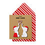 Handmade Christmas Love You Elephants Personalised Greeting Card, thumbnail 1 of 4