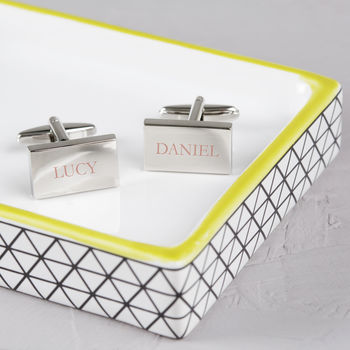 Personalised Engraved Cufflinks For Him, 6 of 6