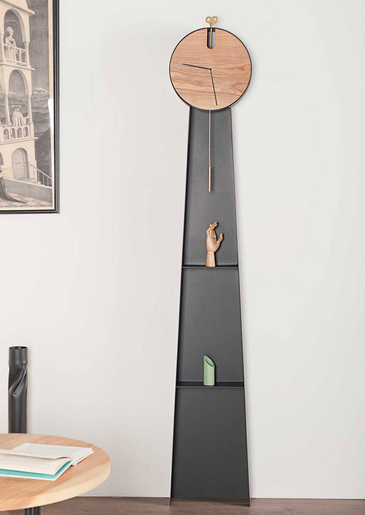 Pendulum Floor Standing Clock With Shelving By Lime Lace