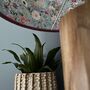 Hilda Clover Pink Tweed Floral Lined Drum Lampshades, thumbnail 3 of 11