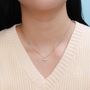 White Opal Marquise Leaf Pendant Necklace, thumbnail 6 of 11