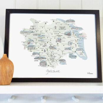 Illustrated Yorkshire Map, 3 of 8