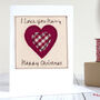 Personalised Heart Christmas Card For Him, Husband, Boyfriend, thumbnail 1 of 11