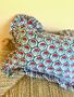 Indian Blockprint Cushion, Boho Cushion, Housewarming Gift, thumbnail 1 of 3