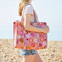 Fair Trade Pomegranate Quilted Cotton Tote Bag, thumbnail 5 of 5