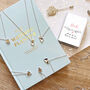 Bridesmaid Heart Letter Charm Necklace In A Box, thumbnail 7 of 11