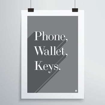 Phone, Wallet, Keys Print, 11 of 12