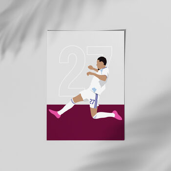 Morgan Rogers Europa League Final Aston Villa Print | Gift For Villa Fans, 2 of 4