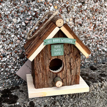 Bark Wooden Bird House Gift For Gardeners, 5 of 7