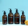 Refillable Amber Glass Bottle With Personalised Label, thumbnail 7 of 11