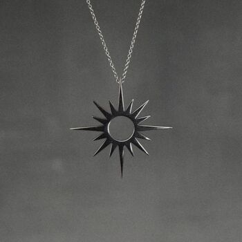 Sun Pendant Stainless Steel Necklace, 5 of 5