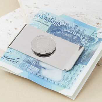 Five Pence 5p Year Coin Money Clip 1969 To 2006, 2 of 9