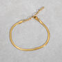 Herringbone Flat Snake Chain Bracelet, thumbnail 2 of 6