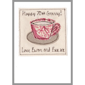 Personalised Tea Cup China 20th Anniversary Card, 11 of 12