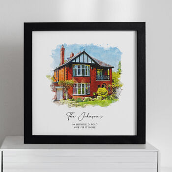 Watercolour House Portrait, New Home Gift, 3 of 8
