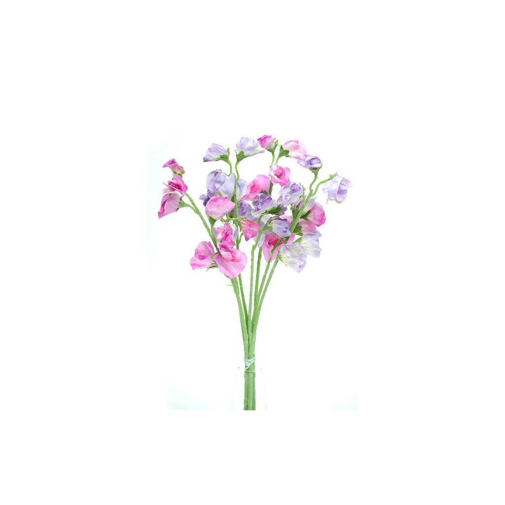 Artificial Sweetpea Stems Pink Lilac 40cm