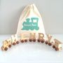 Personalised Wooden Name Train And Gift Bag, thumbnail 9 of 12