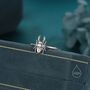 Sterling Silver Tiny Stag Beetle Ring, thumbnail 3 of 12