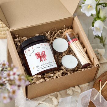 Merry Christmas To The Best Mum Personalised Christmas Candle Gift, 3 of 7