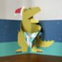 Handmade Pop Up Dinosaur Have A Roarsome Christmas Card, thumbnail 1 of 3