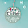 Personalised Family Christmas Snowmen Decoration, thumbnail 1 of 4
