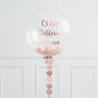 Personalised Rose Gold Heart Bubble Balloon, thumbnail 1 of 2