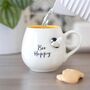 Bee Happy Round 3D Mug, thumbnail 1 of 3