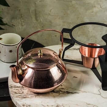 Handmade Copper Herbal Tea Kettle, Solid Copper 1500 Ml, 5 of 7