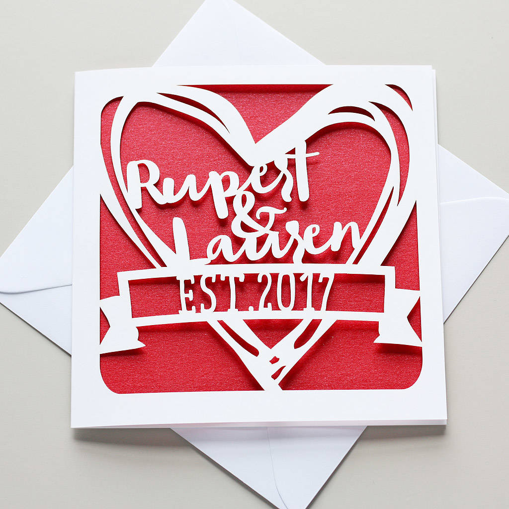 Personalised Anniversary Card By Whole In The Middle