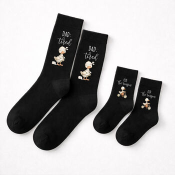 Funny Dad And Kid Socks Gift Set, 3 of 7