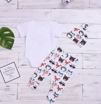 Fox Three Piece Baby Todler Outfit, 5 of 6
