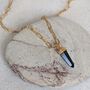 The En Pointe Black Tourmaline Gemstone Necklace, Gold, thumbnail 5 of 12