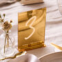 Gold Mirror Wedding Table Numbers, thumbnail 2 of 3