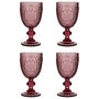 Set Of Four Amethyst Baroque Wine Goblets, thumbnail 2 of 8
