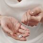 Moon Phase Necklace With Diamonds In Sterling Silver, thumbnail 9 of 12