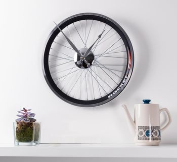 Handmade Bespoke Racing Bike Wheel Clock In Two Sizes, 4 of 5