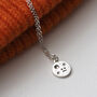 Full Moon Necklace In Silver With Black Diamonds, thumbnail 6 of 9