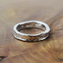 Textured 4mm Wide Silver Storybook Ring, thumbnail 1 of 4