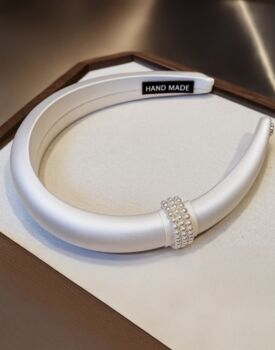 Fleur ~ Satin Headband With A Pink Satin Drawstring Bag // Ages Three To Adult, 2 of 6