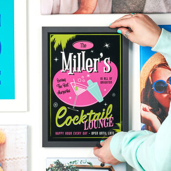 Personalised Retro Style Cocktail Metal Sign, 2 of 4
