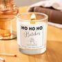 Ho Ho Ho Bitches Funny Gay Lgbtq Christmas Candle Gift Set, thumbnail 4 of 5