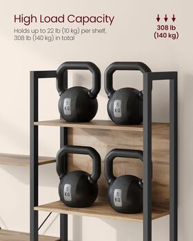 Bookshelf Bookcase Storage Organising Shelves, 6 of 8