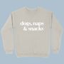 Dog, Naps And Snacks Sweatshirt, thumbnail 4 of 6