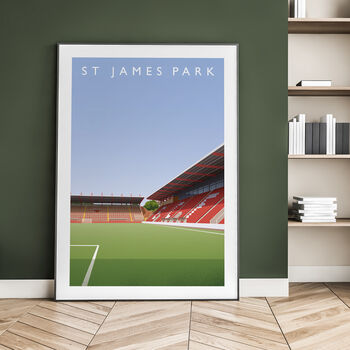Exeter City St James Park Big Bank/Main Stand Poster, 3 of 8