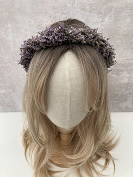 Dried Flower Purple Crown Headband, 7 of 8
