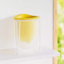 Flo, Self Watering Plant Pot In Spring Yellow + Mist, thumbnail 2 of 6