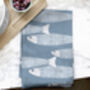 'Ocean Shoal' Grey Blue Pure Cotton Tea Towel, thumbnail 3 of 12