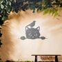 Charming Cat And Bird Wall Art Perfect Gift For Garden Decor Lovers, thumbnail 7 of 10