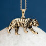 18ct Gold Plated Tiger Necklace, thumbnail 1 of 12